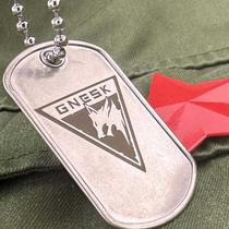 Dark Zone Breakout Identity Tag Customized White Wolf Company 1:1 Restoration Engraved Dog Tag Information Identification Tag Waterproof and Scratch-Resistant