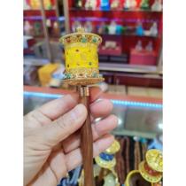 Prayer bucket new Tibetan style mini hand-cranked runner Tibetan ornaments six-character mani rotating bucket large and small