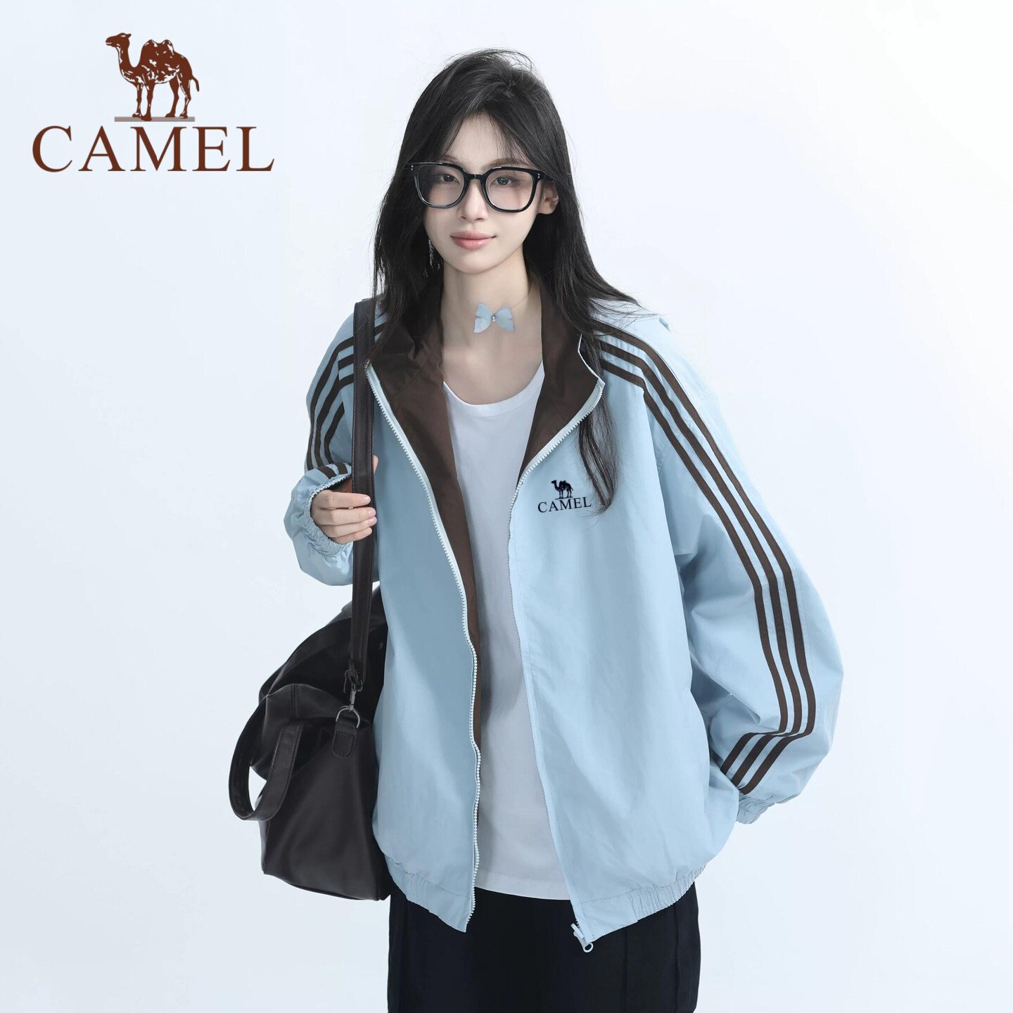 Спортивная куртка Camel для мужчин и женщин, новинка 2026 года, полосатая куртка ранней весны и лета, бейсбольная форма в стиле колледжа с воротником-стойкой