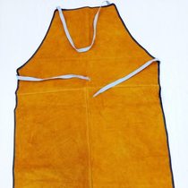 Orange thickened bakelite wear-resistant scalding-proof and spark-proof cowhide welding protective clothing apron and heat-insulating protective clothing