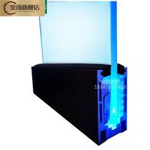 Frameless glass luminous lamp with aluminum alloy U-shaped base slot balcony stair guardrail railing surface mounted