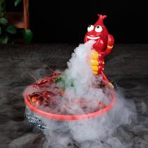 Featured Internet celebrity restaurant tableware crayfish dry ice creative tableware hotel seafood shop sashimi special personalized plate