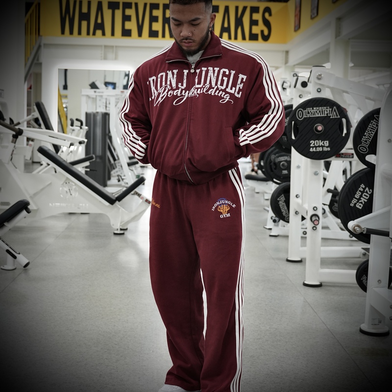 Ironjungle Gym'Golden Age' Retro Sports Suit - Zip-Up Sweatshirt & Sports Pants