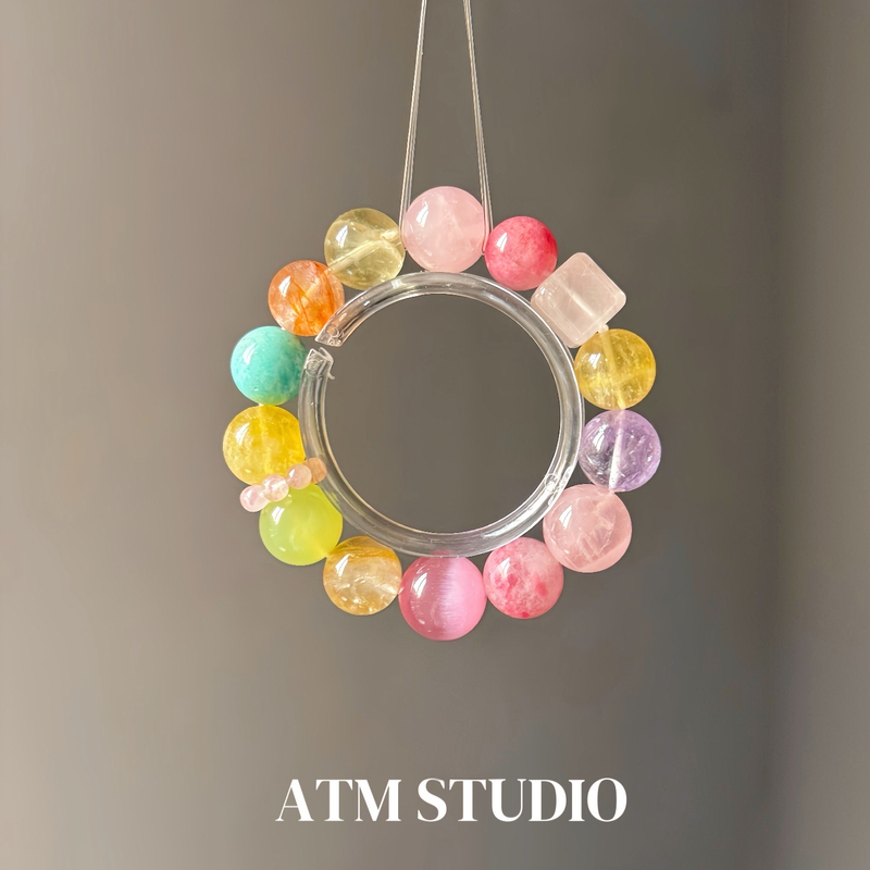 Neon Garden Natural Crystal Multi-Gemstone Bracelet Dopamine Colorful Wealth-Attracting Energy Bracelet ins Versatile and Sweet Style Neon Garden Natural Crystal Multi-Gemstone Bracelet Dopamine Colorful Wealth-Attracting Energy Bracelet ins Versatile and Sweet Style