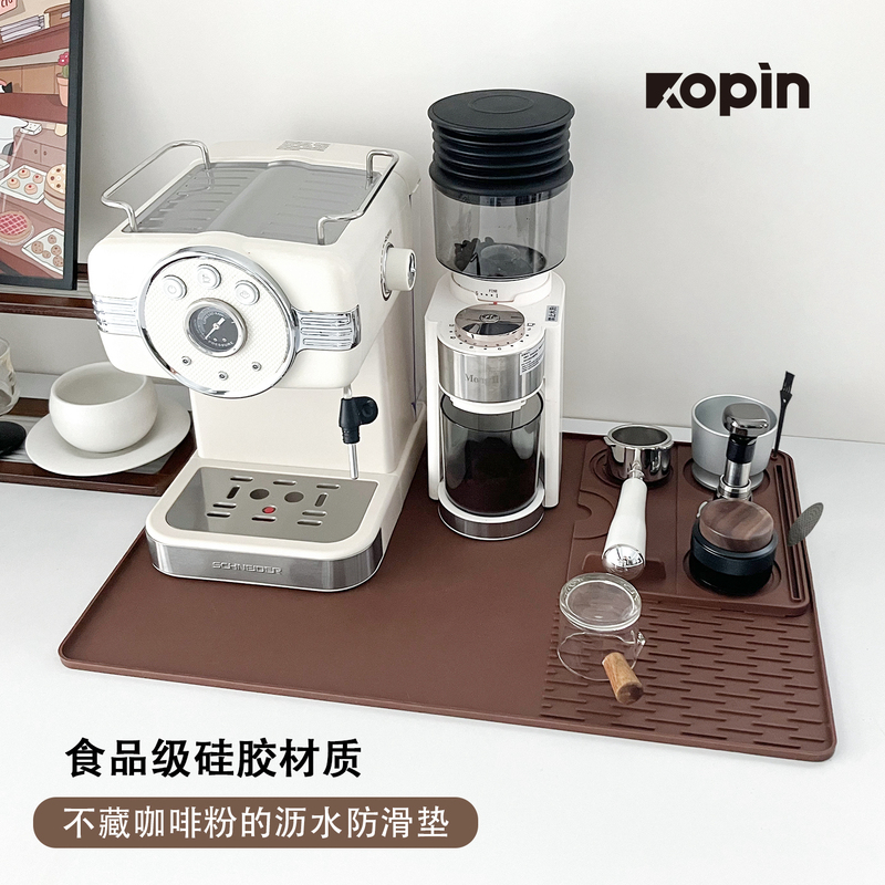 Italian-Style Coffee Bar Mat, Coffee Machine Mat, Tamping Mat, Coffee Equipment Storage Mat, Draining Mat, Coffee Corner Arrangement