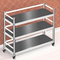 Fence stainless steel kitchen rack floor-standing pot 3 microwave rack storage rack storage shelf with wheels
