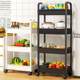 Small Trolley Storage Rack for Kitchen, Floor-Standing, Multi-Layer, Suitable for Bedroom, Baby Snacks, Mobile Use in Bathroom, Toilet, and Kitchen