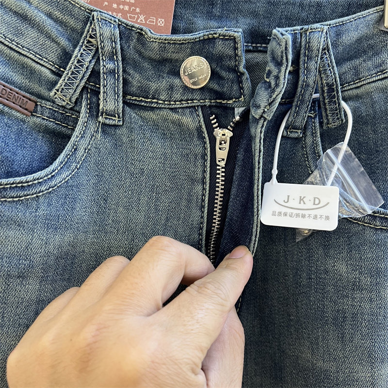 景可丹阔腿牛仔九分裤女春季25年新款韩版休闲宽松百搭高腰直筒裤详情6
