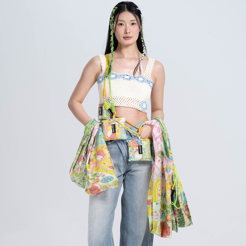Celebrity Style *Pattern Library × Xu Jia Kuihua Bao Point Forest Fashion Eco-Friendly Shopping Bag