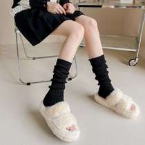 Socks knitted socks sets ins hot girl Japanese style vertical strips to keep warm jk girls pile sets autumn and winter versatile legs and calves to prevent cold