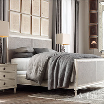 American country solid wood bed 1 8m rattan double bed oak bed designer creative retro custom furniture