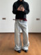 Slight vogue丨Fair-faced concrete washed lime white mid-rise casual commuter straight jeans