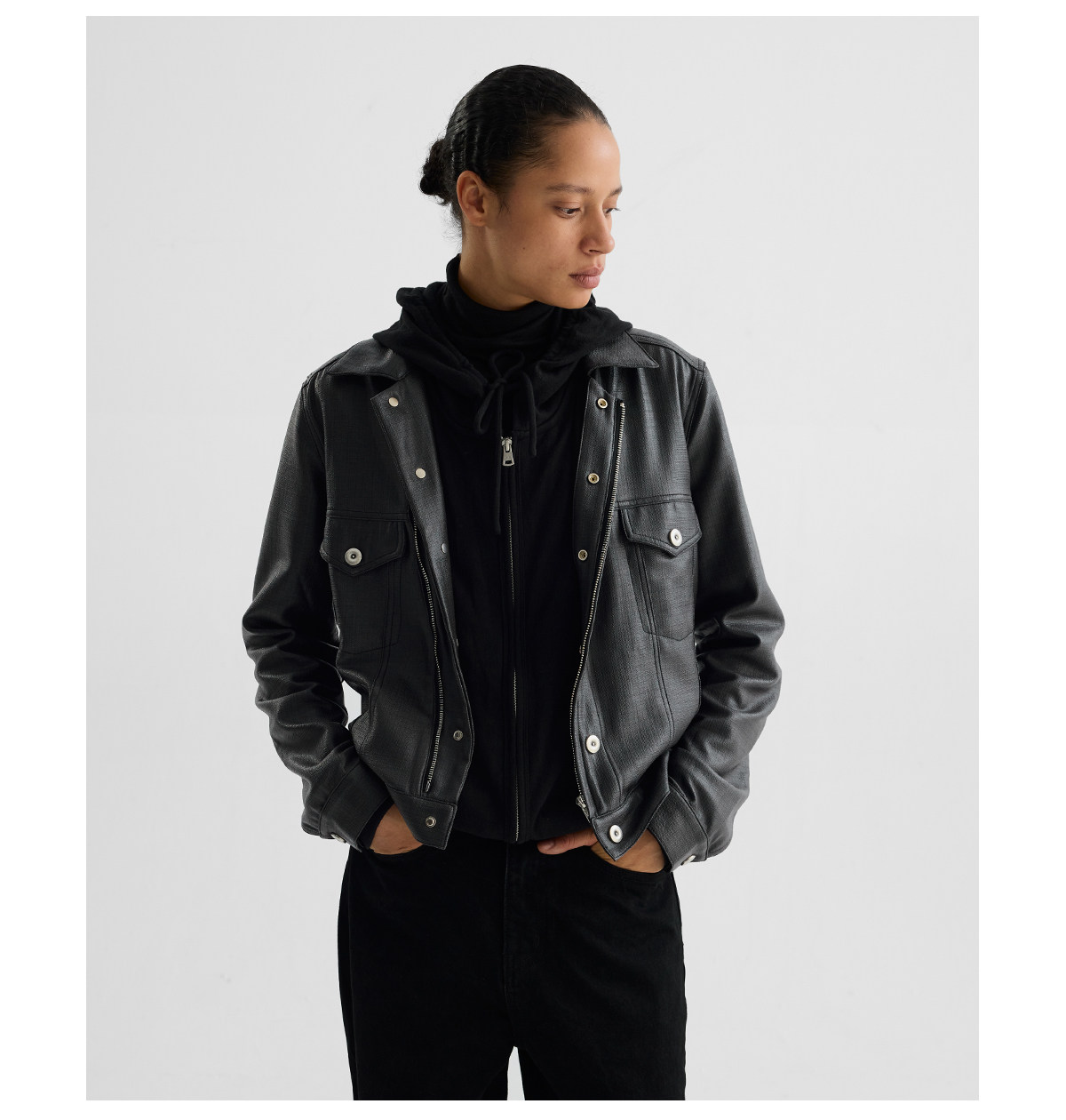Slight Vogue Cropped Moto Jacket