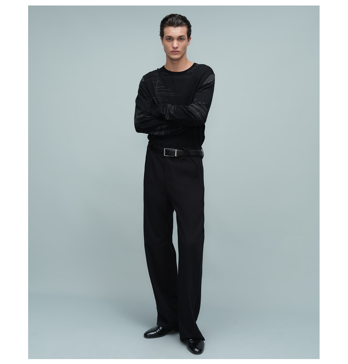 Slight Vogue Straight-Leg Wool Trousers