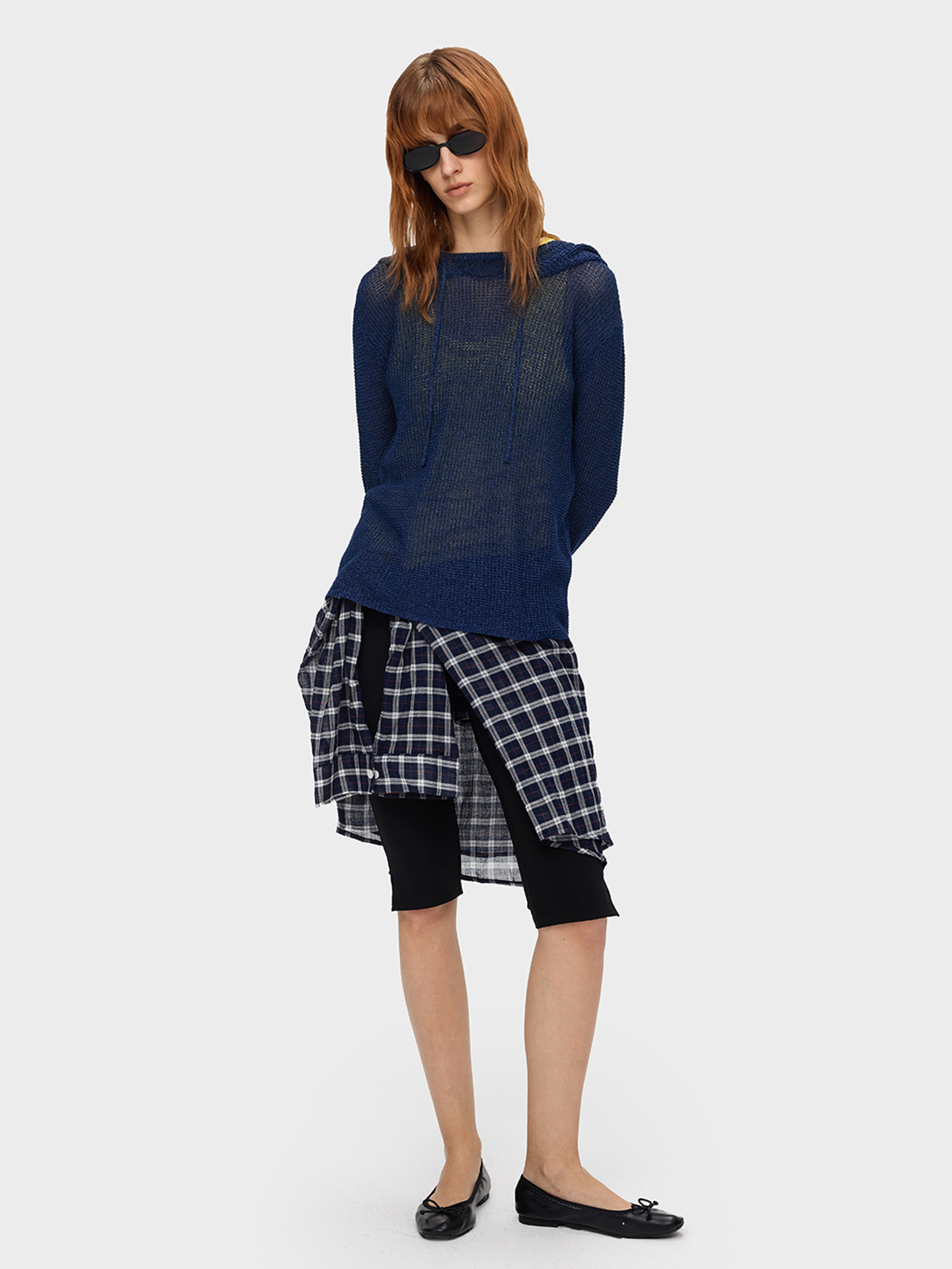 Slight Vogue Haze Blue Loose Knit Cover-Up