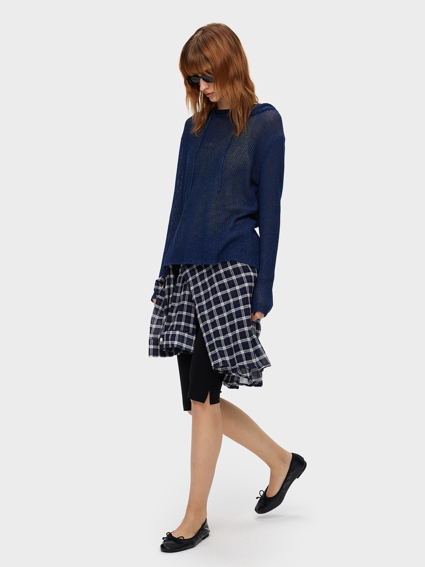 Slight Vogue Haze Blue Loose Knit Cover-Up