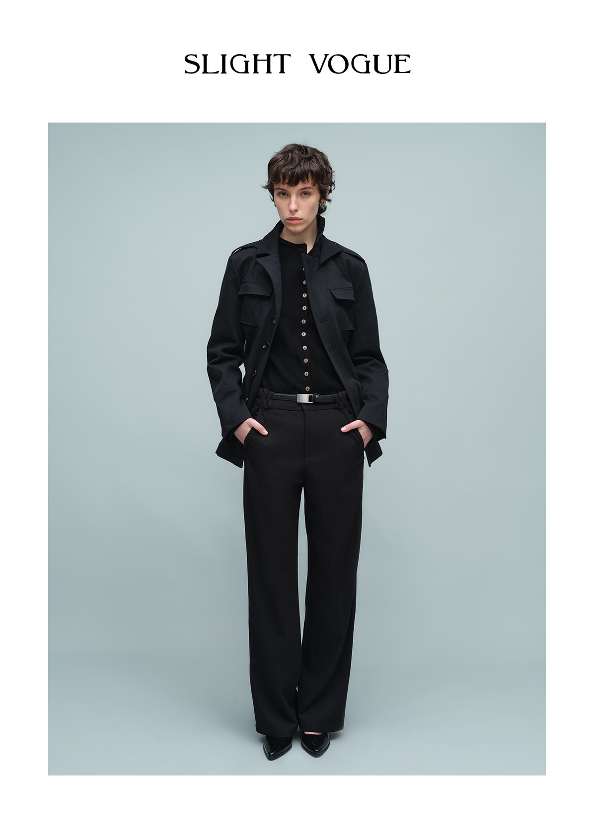 Slight Vogue Straight-Leg Wool Trousers