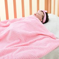Thickened Solid Color Flannel Pineapple Plaid Baby Blanket S