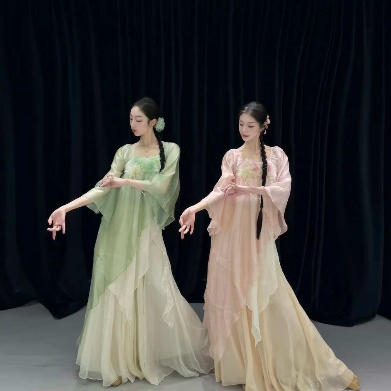 🌟古风舞韵,仙气飘逸——古典纱衣套装 -古典舞服-淘宝好物网