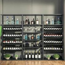 Red wine cabinet home wine rack bar floor-to-ceiling cabinet storage iron display rack rack white wine rack wine rack