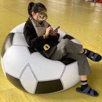 Factory direct sales football sofa pvc single sofa lounge chair portable foldable outdoor nap chair