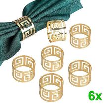 6pcs Gold Silver Napkin Rings Wedding Serviette Ring