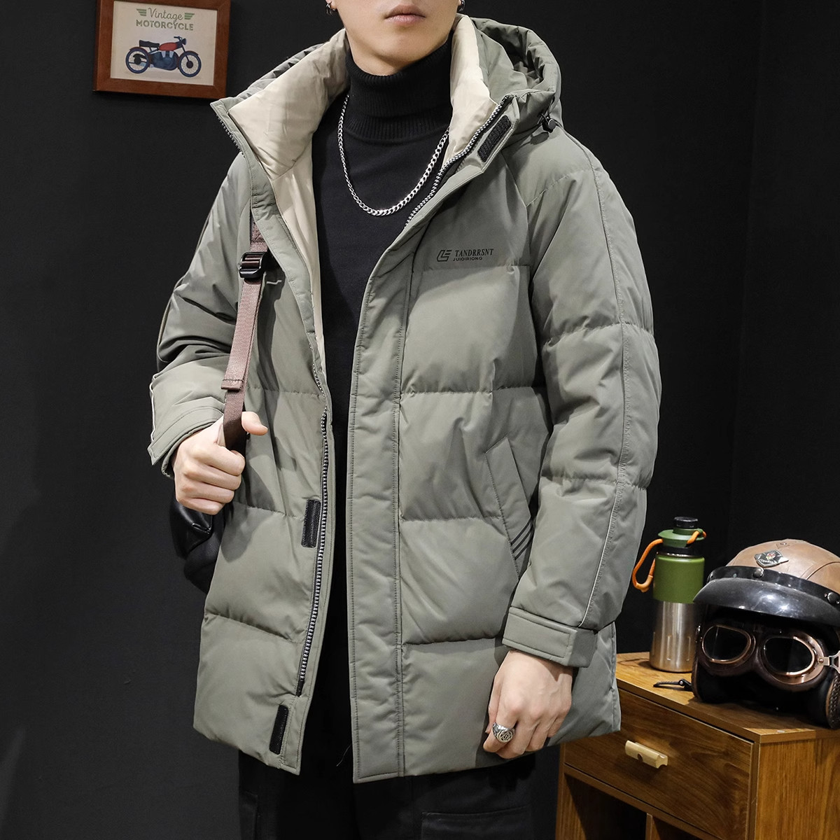 25年新款法国高端品牌85%鹅绒羽绒服测评｜男士保暖连帽外套冬季穿搭推荐-羽绒服-淘宝好物网