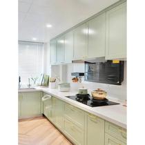 Customized kitchen integrated cabinets Economical quartz stone stainless steel countertops Home kitchen stove cabinets Customized cabinets