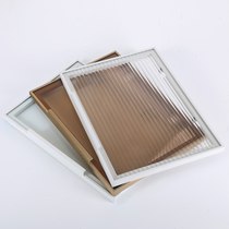 Minimalist narrow-edge aluminum frame glass door custom-made tempered transparent tea glass gray glass wine cabinet wardrobe bookcase custom-made sideboard