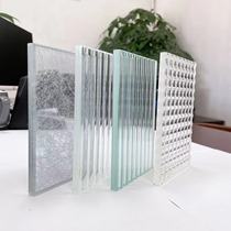 定制钢化艺术夹丝玻璃屏风客厅极窄门玄关隔断双层夹胶夹娟玻璃