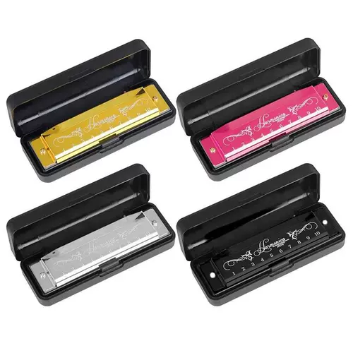 10 отверстия 20 тонального деревянного инструмента Harmonica красочная C клавиша C
