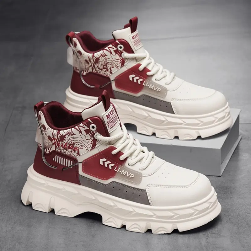 Crocodile Leather Lace-Up Men's Boots, Martin Boots, New Autumn and Winter High-Top Outdoor Work Shoes, Hiking and Mountaineering Shoes, Men's Boots