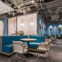 Internet celebrity store dining tables and chairs light luxury western restaurant tables and chairs cold drink beverage shop tables and chairs milk tea shop chairs