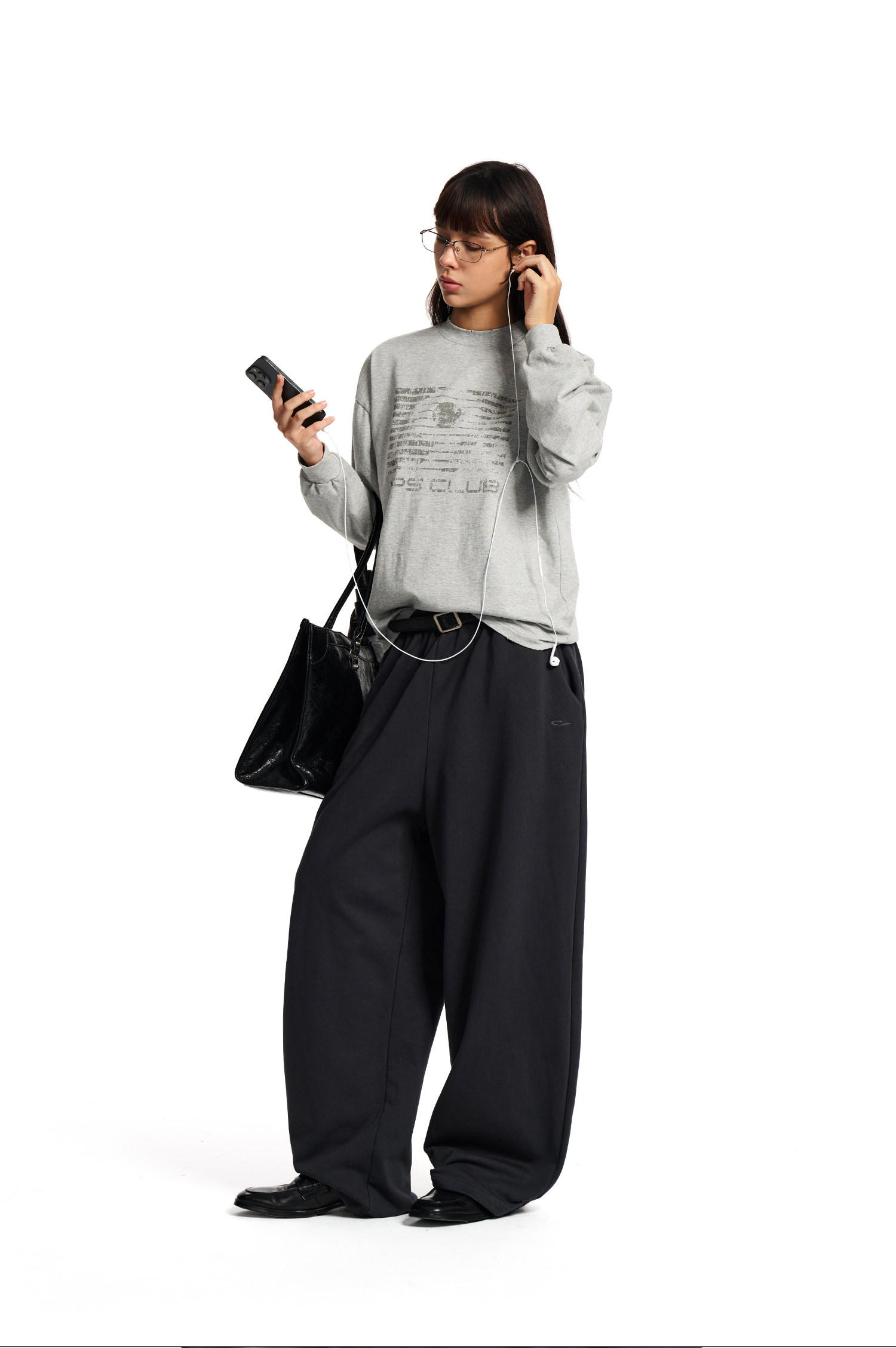Loopsoon Wide-Leg Straight Sweatpants