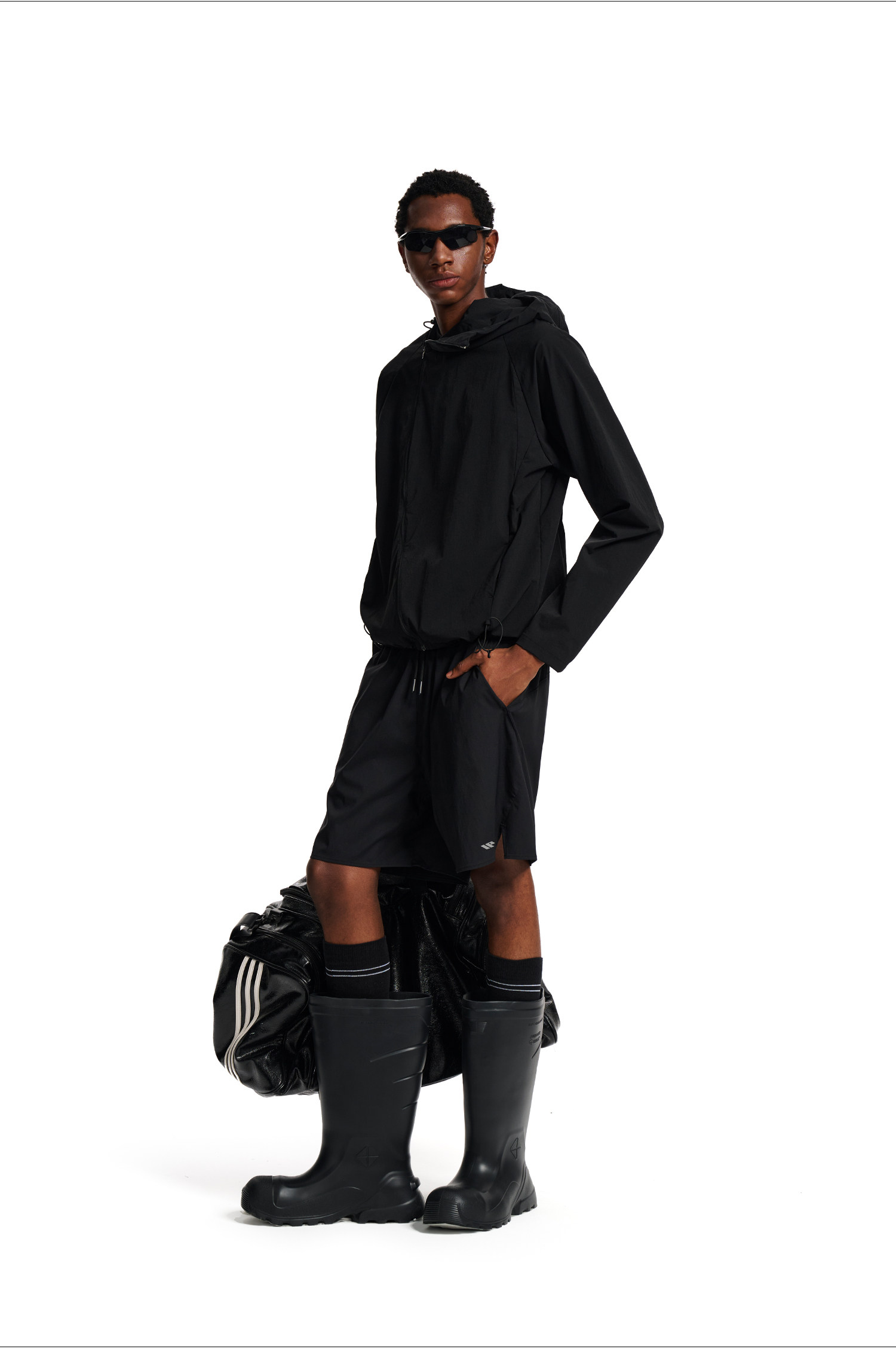 Loopsoon Hooded Diagonal Zip Jacket