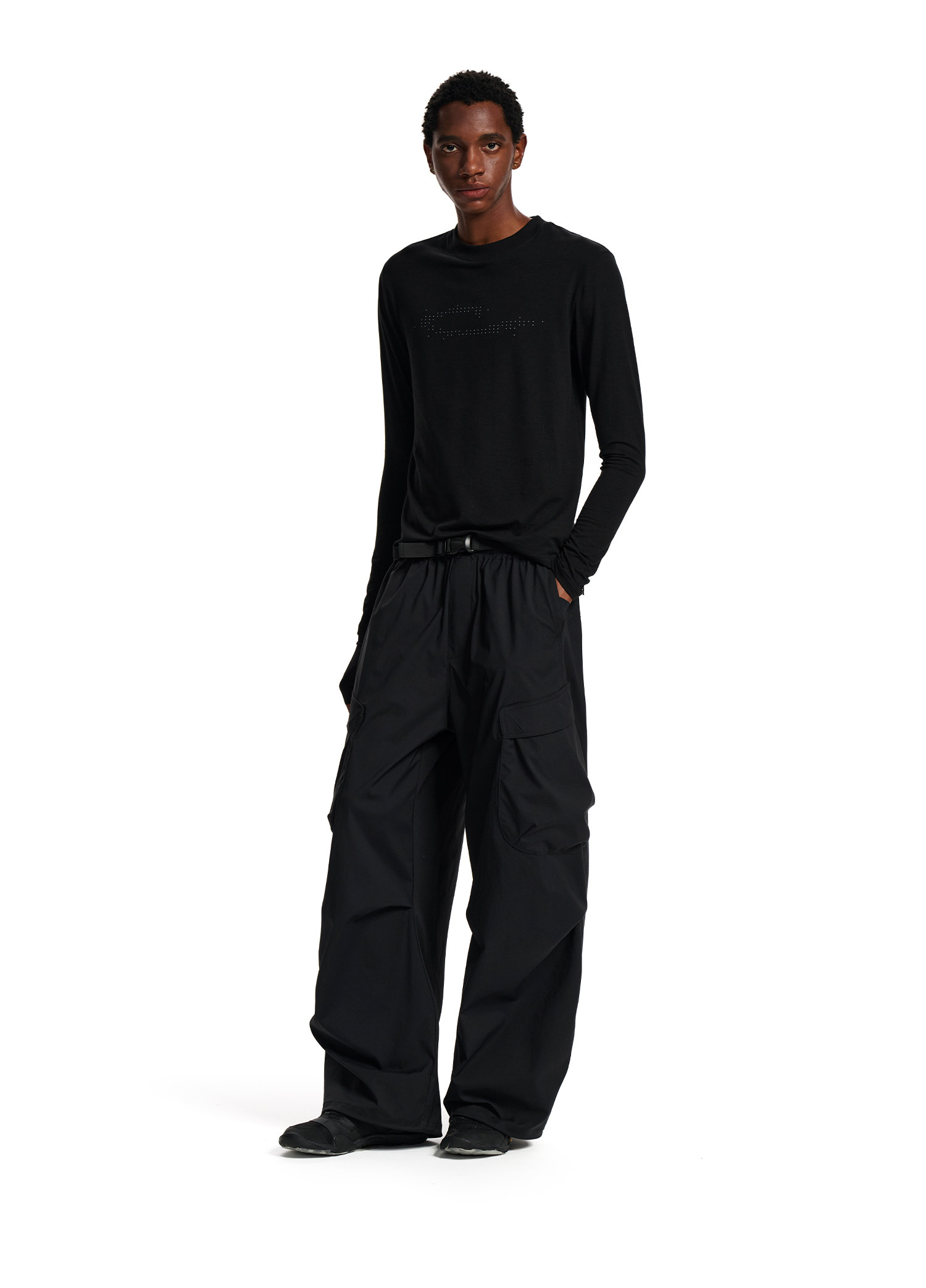 Loopsoon Distressed Relaxed Long-Sleeve Tee