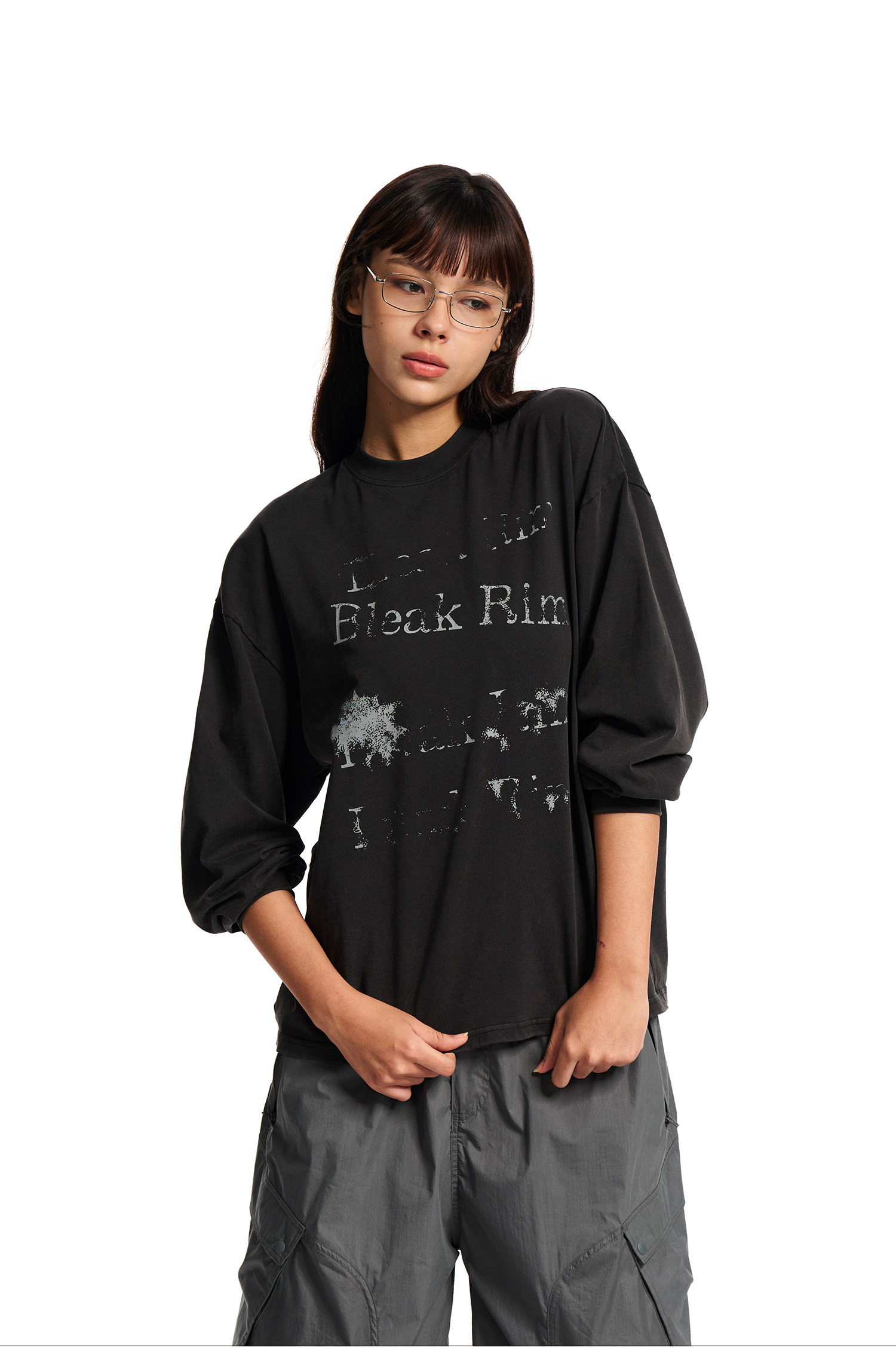 Loopsoon Distressed Print Washed Shirt