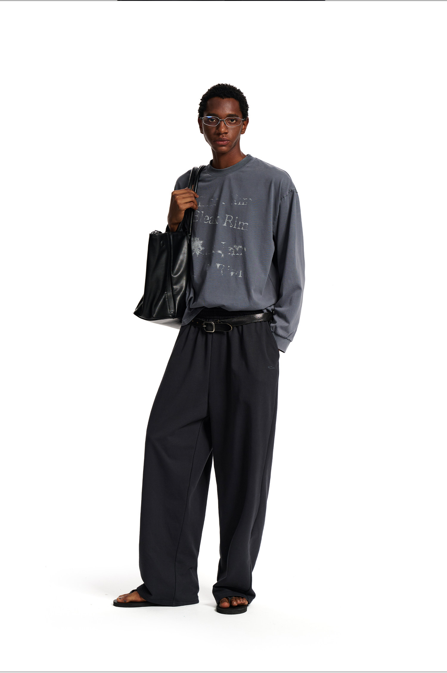 Loopsoon Distressed Print Washed Shirt