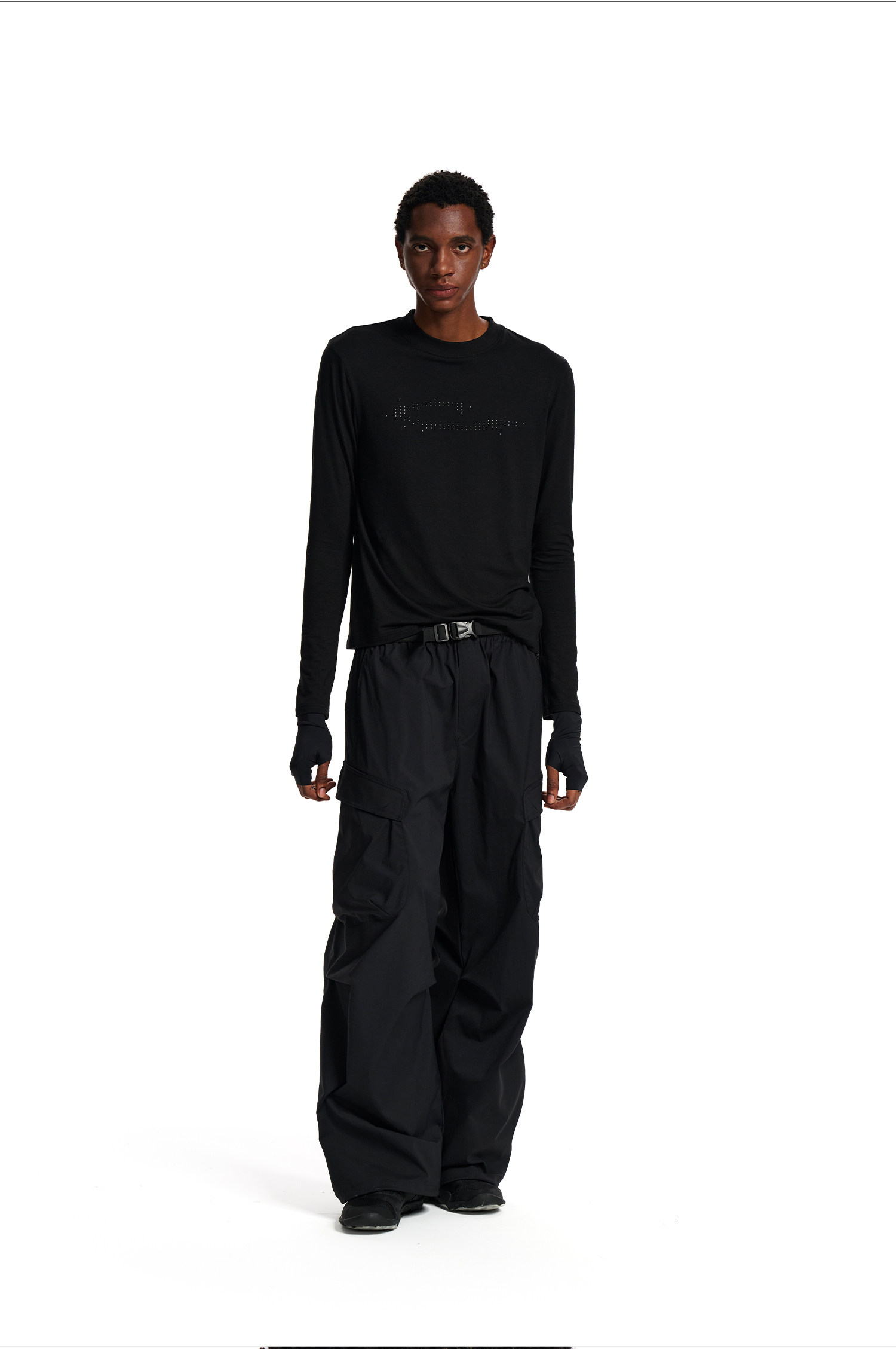 Loopsoon Distressed Relaxed Long-Sleeve Tee
