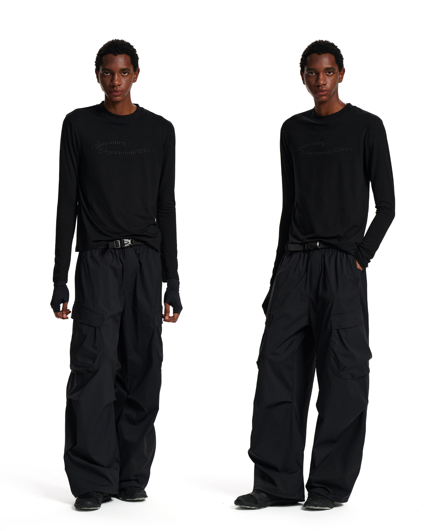 Loopsoon Distressed Relaxed Long-Sleeve Tee