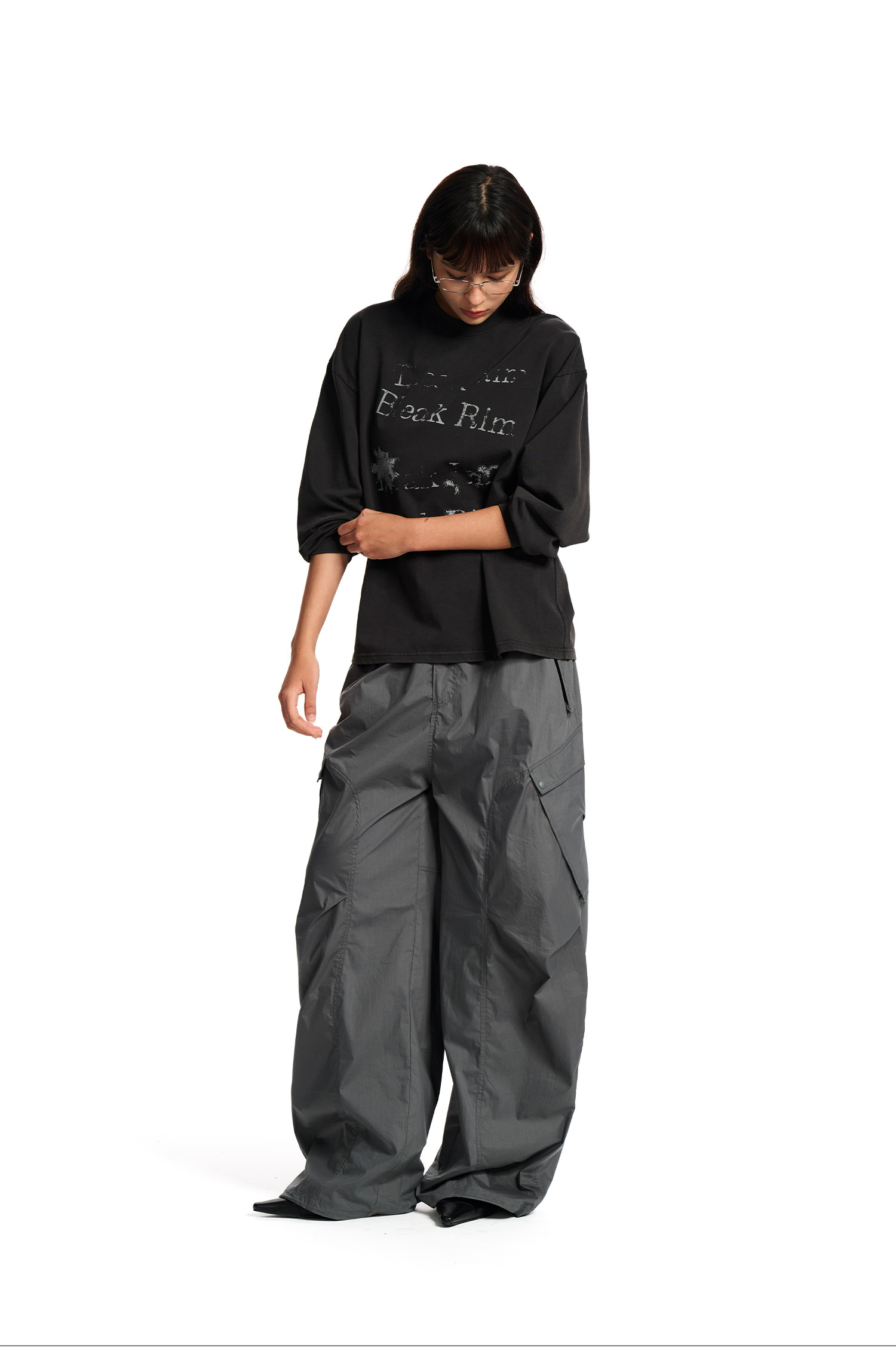 Loopsoon Distressed Print Washed Shirt
