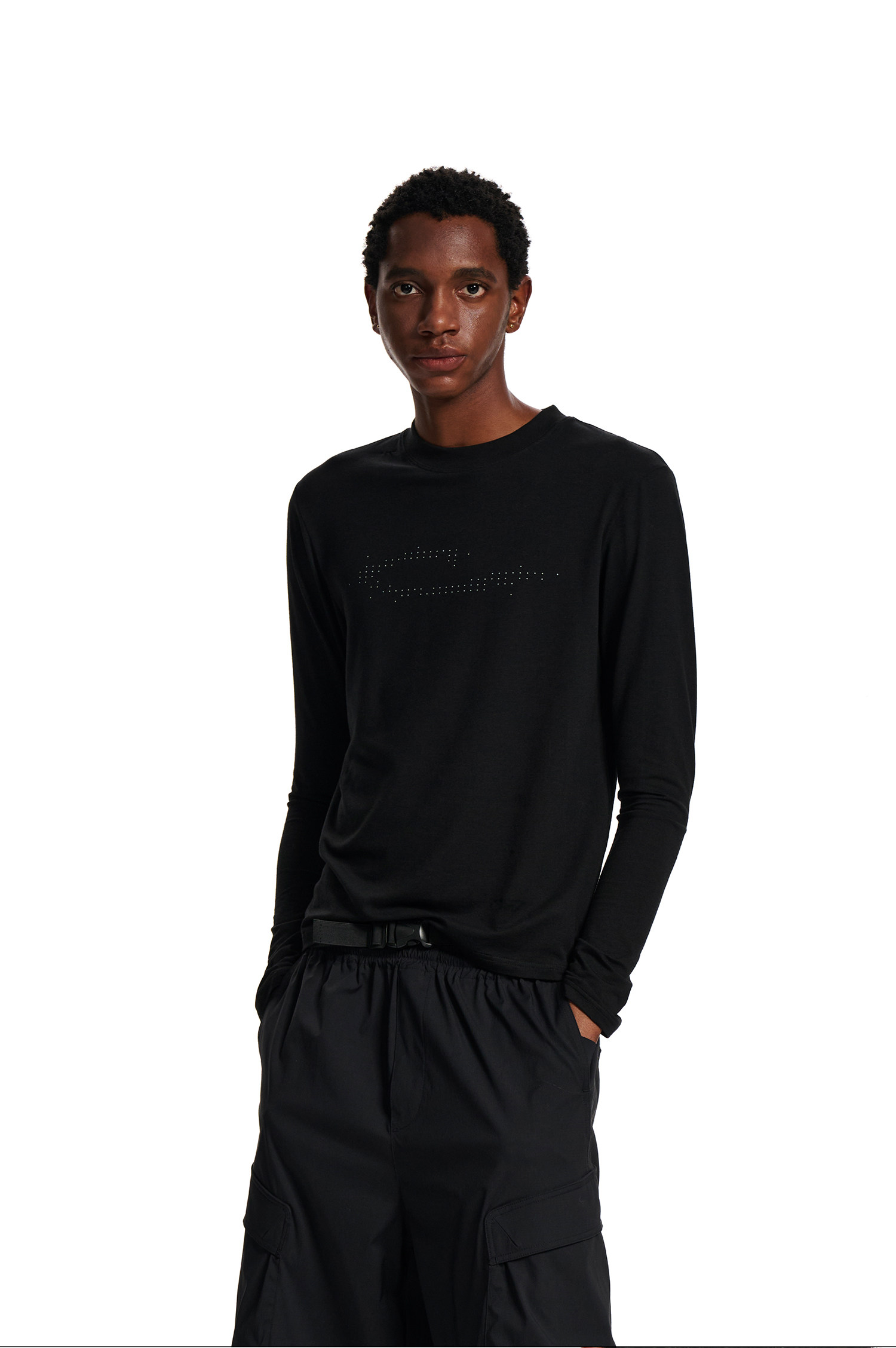 Loopsoon Distressed Relaxed Long-Sleeve Tee