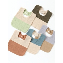 Goodbaby official baby saliva napkin baby bib summer pure cotton gauze anti-fouling childrens eating bib