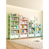 Fukaixiang iron bookshelf multi-layer floor-standing storage rack childrens color picture book rack bookcase living room storage storage rack