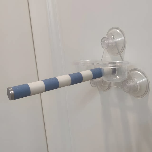 Parrot Perch Stand, Aerial Stand, Aerial Tray, Acrylic Suction Cup Stand, Bird Perch Made of Pepperwood for Fixed Defecation