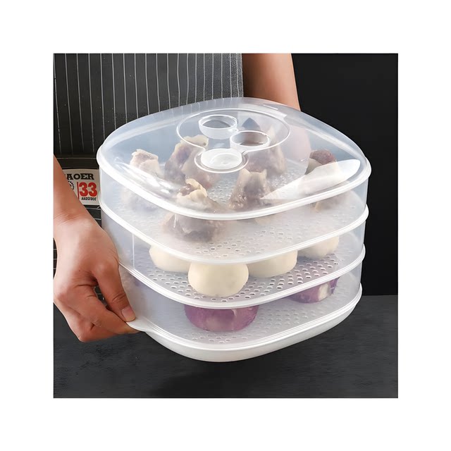 Galanz Midea Microwave Heating Cover Steamer Fresh-Keeping Insulation Special Food-Grade Lunch Box Steaming Box Bowl Utensil