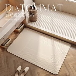 Italian Diatom Mud Bathroom Mat Strong Absorbent Quick-drying Mat Anti-drop Non Slip Dirty-resistant Foot Mat for Toilet Door