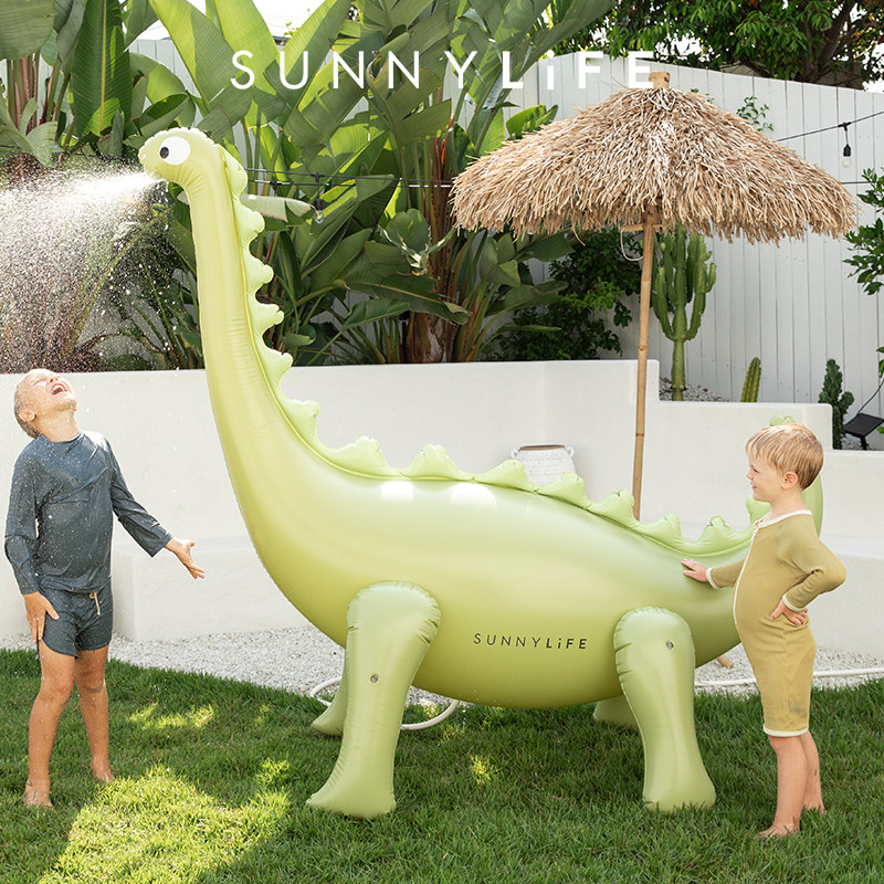 Sunnylife детские водные игрушки для малышей на открытом воздухе, газон, большой разбрызгиватель воды, оборудование для водных игр с травой динозавра