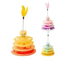 Cat Toys Feather Toy Funny Rotation Feather Ball Wand