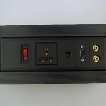 Manual flip tabletop information socket multimedia rotating tabletop power junction box integrated combination module solder-free